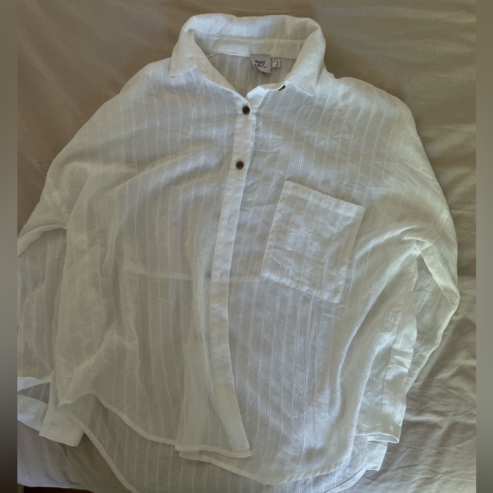 Princess Polly sheer white button down